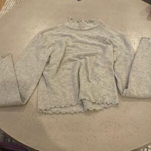 Out from under gray long sleeve crop top sweater L